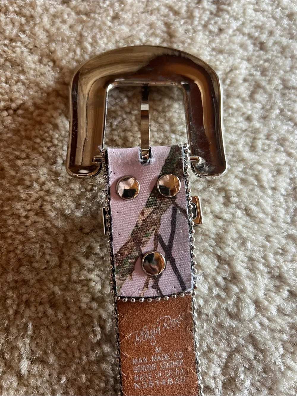 Blazin Roxx Pink Western Belt with Ornate Silver Buckle and Rhinestone Accents.